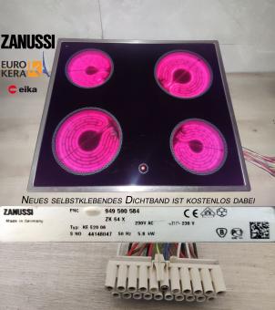 7Takt Zanussi Kochfeld ZK64X mit EuroKera Glaskeramik. 