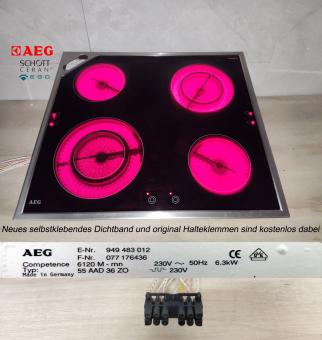 AEG 55AAD36ZO HiLight Kochfeld mit Schott Ceran Glaskeramik.6120M-mn.Mit Gewhr 
