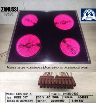 Zanussi EHC641X Kochfeld mit Schott Ceran Glaskeramik.7Takt.Mit 2J Garantie 