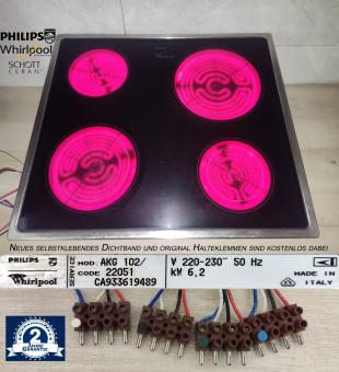 Philips Whirlpool AKG102 Kochfeld m.Schott Ceran Glaskeramik.2Jahre Garantie 