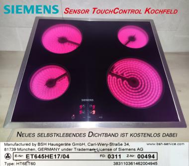 Siemens ET645HE17 Autark TouchControl Sensor Kochfeld HT6ET60. 2Jahre Garantie 