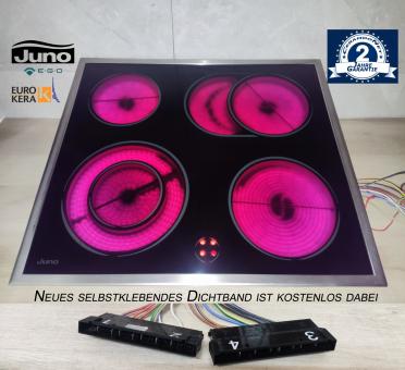 Top Juno JEC601 E HiLight Kochfeld m. EuroKera Glaskeramik und 2Jahren Garantie 