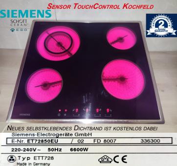 Siemens ETT728 Autark TouchControl Sensor Kochfeld ET72850EU 2Jahre Garantie 