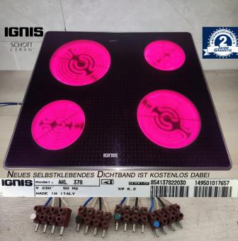 Ignis AKL378 Kochfeld Schott Ceran Glaskeramik Mit 2Jahren Garantie 