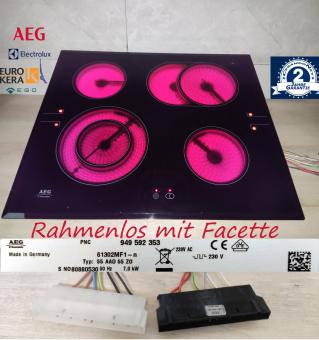 AEG 61302MF1 -n Frameless Kochfeld mit EuroKera Glaskeramik Mit 2J Garantie 
