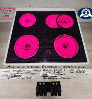 Privileg 55CAD06ZO Kochfeld mit Schott Ceran� Glaskeramik.Mit 2Jahren Garantie 