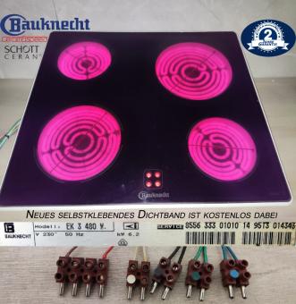Bauknecht EK 3480 W Kochfeld m.Schott Ceran�Glaskeramik Mit 2Jahren Garantie 