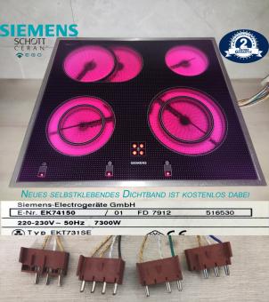Siemens EKT731SE Kochfeld m.Schott Ceran� Fl�che EK74150 2x Zweikreis Version 