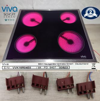 Viva VVK16R04E0 Kochfeld m. Schott Ceran� Glaskeramik HT6EK60E Mit 2J Garantie 
