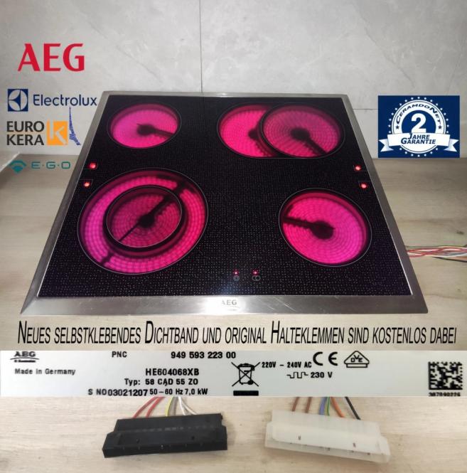 AEG Electrolux Glaskeramik Kochfeld HE604068XB 2J Garantie 