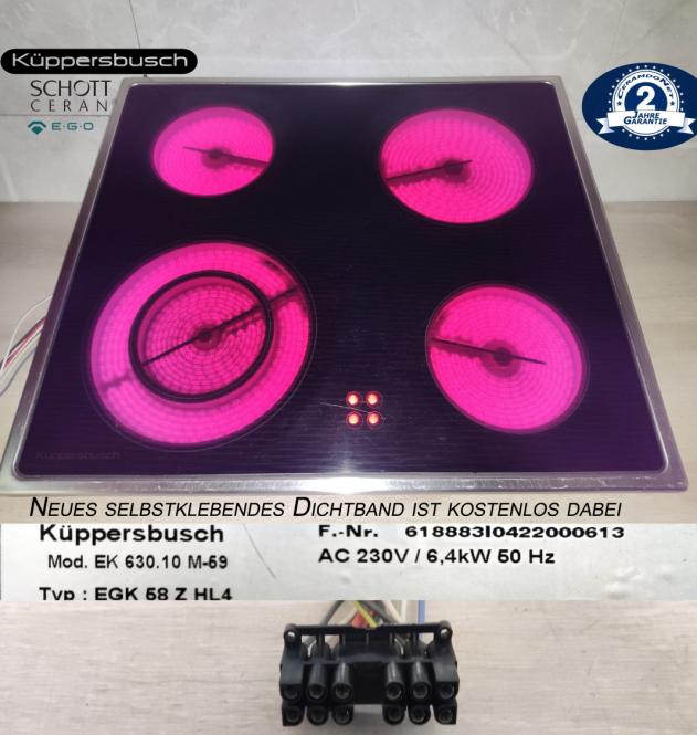 K�ppersbusch EK630.10 M-69 Glaskeramik Kochfeld.EGK 58 Z HL4.Inkl.Gew�hrleistung 