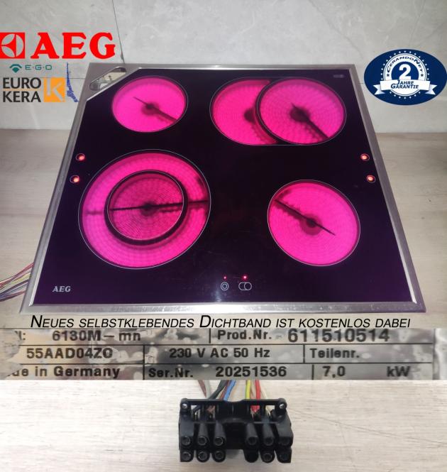 AEG 55AAD04ZO Glaskeramik HiLight Kochfeld 6130M-mn 2J GARANTIE 