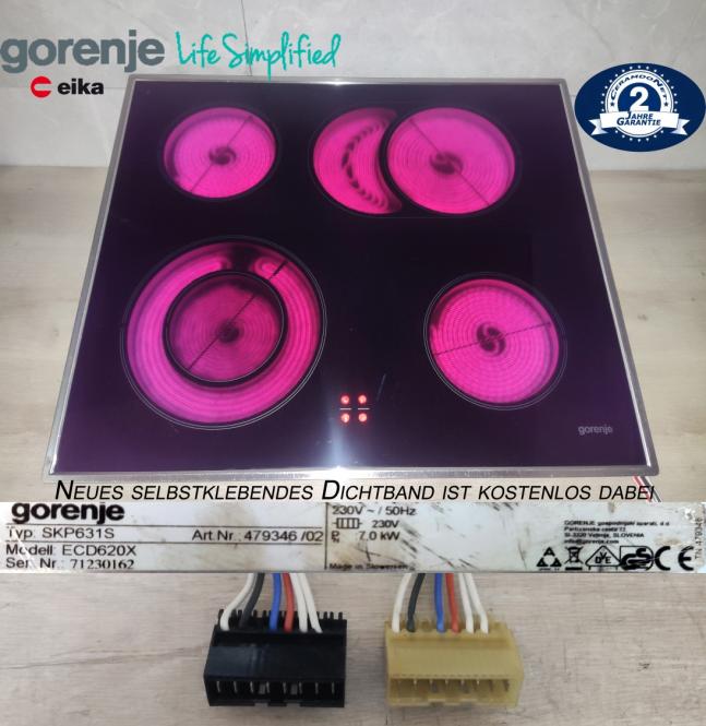 Gorenje SKP631S Glaskeramik Kochfeld ECD620X Mit 2Jahren Garantie 